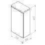 Szafka 35.2x20x65.5 cm boczna wisząca dąb 1260000 Strama Ovo zdj.2