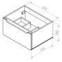 Szafka 59.5x45.6x30 cm podumywalkowa wisząca biała 2210300 Strama Lupo zdj.2