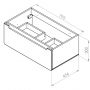 Szafka 79.5x45.6x30 cm podumywalkowa wisząca biała 2210400 Strama Lupo zdj.2
