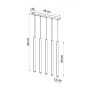 Lampa wisząca 5x40 W biały SL0468 Sollux Lighting Pastelo zdj.2