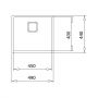 Zlewozmywak stalowy 49x44 cm stal 115000013 Teka Flexlinea zdj.2