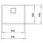 Zlewozmywak stalowy 54x44 cm miedź 115000025 Teka Flexlinea zdj.2