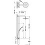 Zestaw prysznicowy podtynkowy termostatyczny z deszczownicą czarny 21639302NM Tres Base Plus zdj.2