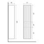 Szafka 37.5x30x165 cm boczna wisząca beżowa 002SW3802 Uptrend Melito zdj.2