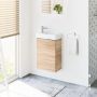 Umywalka z szafką i uchwytami 40.5 cm dąb 003SU4004TR41355 Uptrend Fika zdj.4