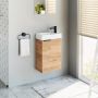 Umywalka z szafką i uchwytami 40.5 cm dąb 003SU4005TR41355 Uptrend Fika zdj.5