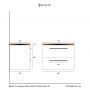 Szafka z blatem 70.5x46x52.7 cm podumywalkowa stojąca biała 004SU7002999BL7001 Uptrend Nava zdj.2