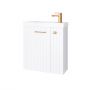 Umywalka z szafką i uchwytami 55 cm białą 010SU5502TR41366 Uptrend Nook zdj.1
