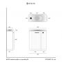 Umywalka z szafką i uchwytami 55 cm zieloną 010SU5505TR41366 Uptrend Nook zdj.2