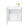 Umywalka z szafką i uchwytami 55 cm zieloną 010SU5505TR41366 Uptrend Nook zdj.3