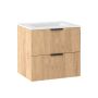 Umywalka z szafką i uchwytami 61 cm dąb 013SU6002UP4530600 Uptrend Nola zdj.1