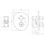 Villeroy & Boch Antao TVS111002000K5 bateria wannowo-prysznicowa podtynkowa czarna zdj.2