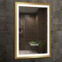 Lustro 60x80 cm prostokątne z oświetleniem złoty 5907459662726 Venti Luxled Gold zdj.6