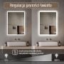 Lustro 60x80 cm prostokątne z oświetleniem srebrne 5907459662290 Venti Prymus zdj.6