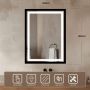 Lustro 60x80 cm prostokątne z oświetleniem czarny 5907459662450 Venti Luxled zdj.5
