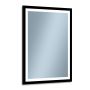 Lustro 60x80 cm prostokątne z oświetleniem czarny 5907459662450 Venti Luxled zdj.1