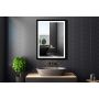 Lustro 60x80 cm prostokątne z oświetleniem czarny 5907459662450 Venti Luxled zdj.3