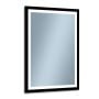 Lustro 60x80 cm prostokątne z oświetleniem czarny 5907459662450 Venti Luxled zdj.1