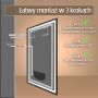 Lustro 60x80 cm prostokątne z oświetleniem czarny 5907459662450 Venti Luxled zdj.8