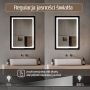 Lustro 60x80 cm prostokątne z oświetleniem czarny 5907459662450 Venti Luxled zdj.6