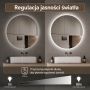 Lustro 90x90 cm okrągłe z oświetleniem 5907459662900 Venti Koło Led zdj.6