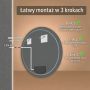 Lustro 90x90 cm okrągłe z oświetleniem 5907459662900 Venti Koło Led zdj.9