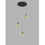 Lampa wisząca 3x7 W czarna-złota 5016304 Aviano Brest zdj.3