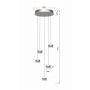 Lampa wisząca 5x W srebrna-szampan 5039503 Aviano Quiberon zdj.2