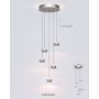 Lampa wisząca 5x W srebrna-szampan 5039503 Aviano Quiberon zdj.5