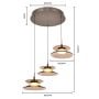 Lampa wisząca 3x25 W brązowa-coffe 5058321 Aviano Crema zdj.2
