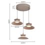 Lampa wisząca 3x28 W piaskowa 5060313 Aviano Gubbio zdj.2