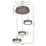 Lampa wisząca 3x30 W brązowa 5062321 Aviano Valensole zdj.4