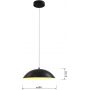 Lampa wisząca 1x29 W czarna 6001104 Wofi Rosskoff zdj.2