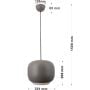 Lampa wisząca 1x20 W szary/popielaty 6026117 Aviano Positano zdj.2