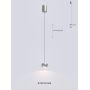 Lampa wisząca 1x8 W szampan-nikiel 6039103 Aviano Quiberon zdj.4