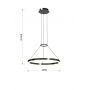 Lampa wisząca 1x30 W czarna-chrom 60490110 Aviano Perpignon zdj.2