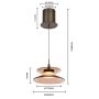 Lampa wisząca 1x8 W brązowa-coffe 6058121 Aviano Crema zdj.2
