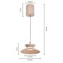 Lampa wisząca 1x8 W piaskowa 6060113 Aviano Gubbio zdj.2