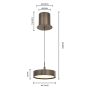 Lampa wisząca 1x8 W brązowa 6062121 Aviano Valensole zdj.2