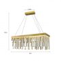 Lampa wisząca 1x37 W złota 62080115 Aviano Lauret zdj.1