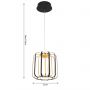 Lampa wisząca 1x17 W czarna-złota 62100110 Aviano Xara zdj.4