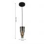 Lampa wisząca 1x W czarna-chrom 62110110 Aviano Grans zdj.4