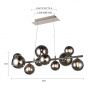 Lampa wisząca x3 W czarna-chrom 62141010 Aviano Sevilla zdj.1