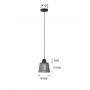 Lampa wisząca 1x40 W czarna 62190110 Aviano Mitica zdj.2