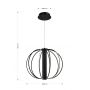 Lampa wisząca 1x42 W czarna 62201010 Aviano Beniali zdj.2