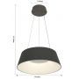 Lampa wisząca 1x25 W antracyt 62220150 Aviano Sella zdj.2