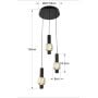 Lampa wisząca 3x8 W czarna-chrom-przydymiona 62240310 Aviano Ronda zdj.2
