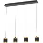 Lampa wisząca 4x8.5 W czarna 7003404 Wofi Toulouse zdj.1