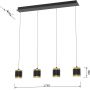 Lampa wisząca 4x8.5 W czarna 7003404 Wofi Toulouse zdj.2