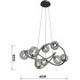 Lampa wisząca powyżej 6x3.5 W czarna-chrom 7014805 Wofi Nancy zdj.2